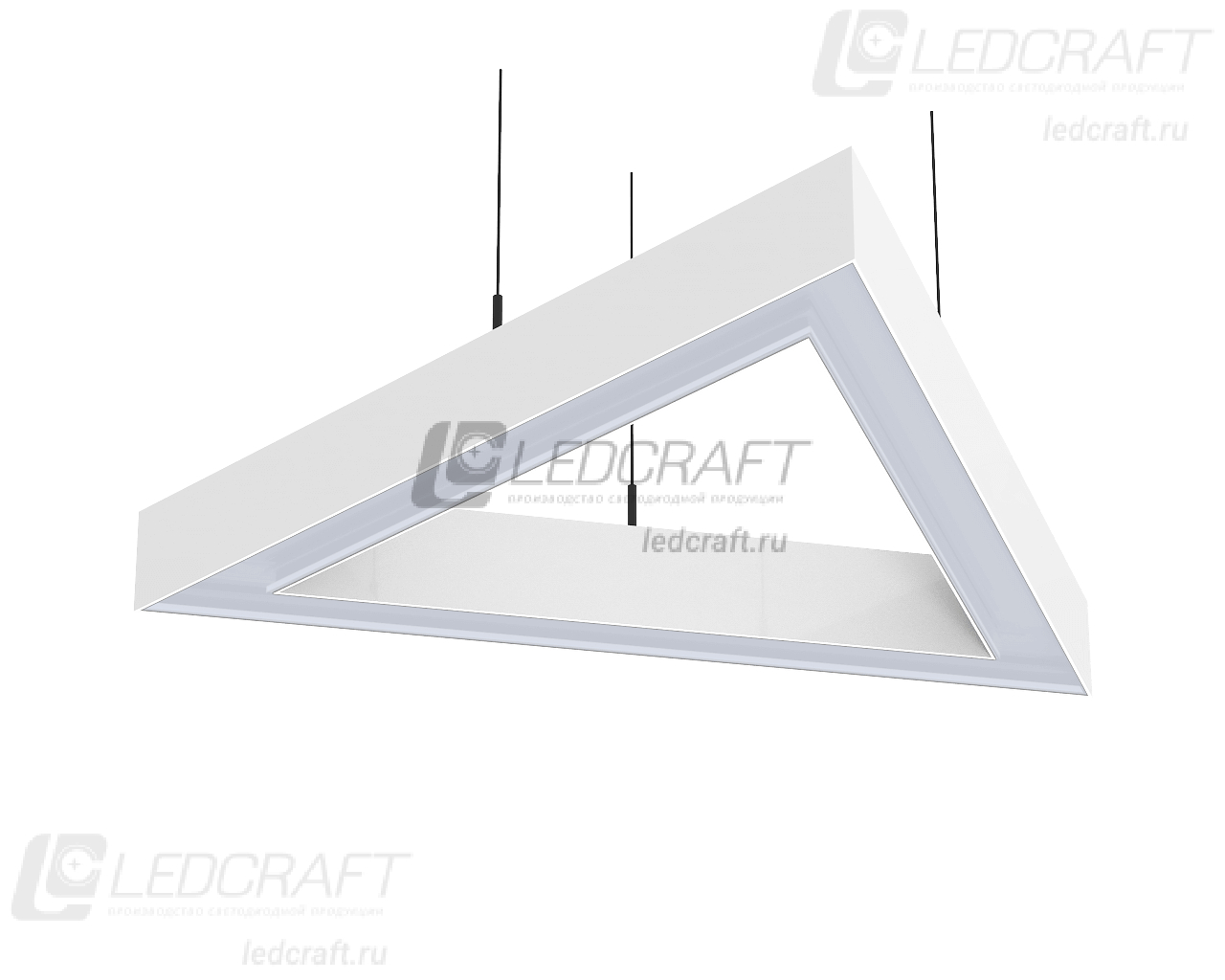 Треугольный светодиодный светильник LC-LP-5050 30 Вт 407 мм 6000К Опал - фото 2