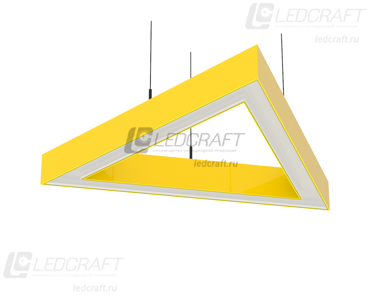 Треугольный светодиодный светильник LC-LP-5050 45 Вт 407 мм 4000К Опал - фото 3