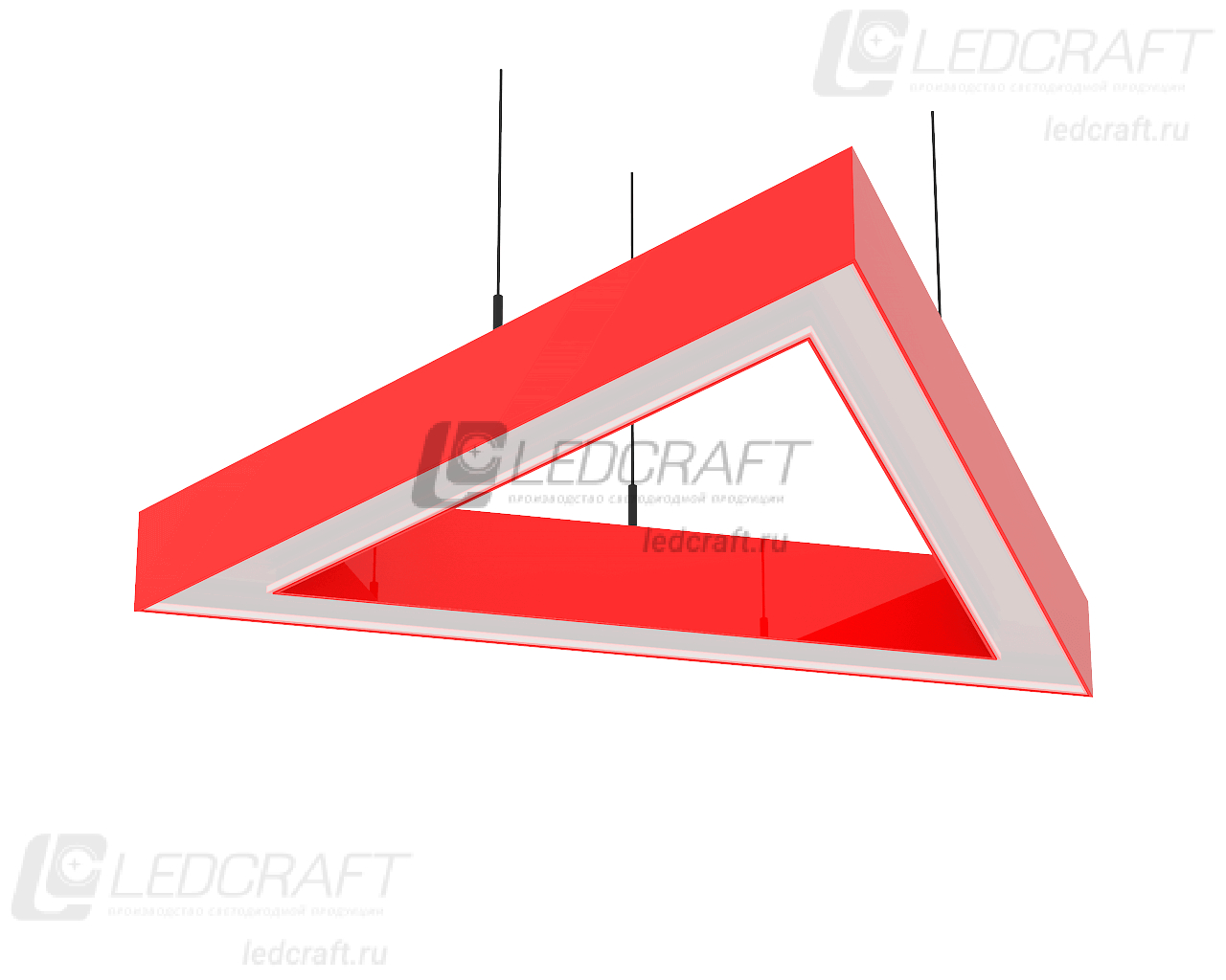 Треугольный светодиодный светильник LC-LP-5050 45 Вт 407 мм 3000К Опал - фото 4