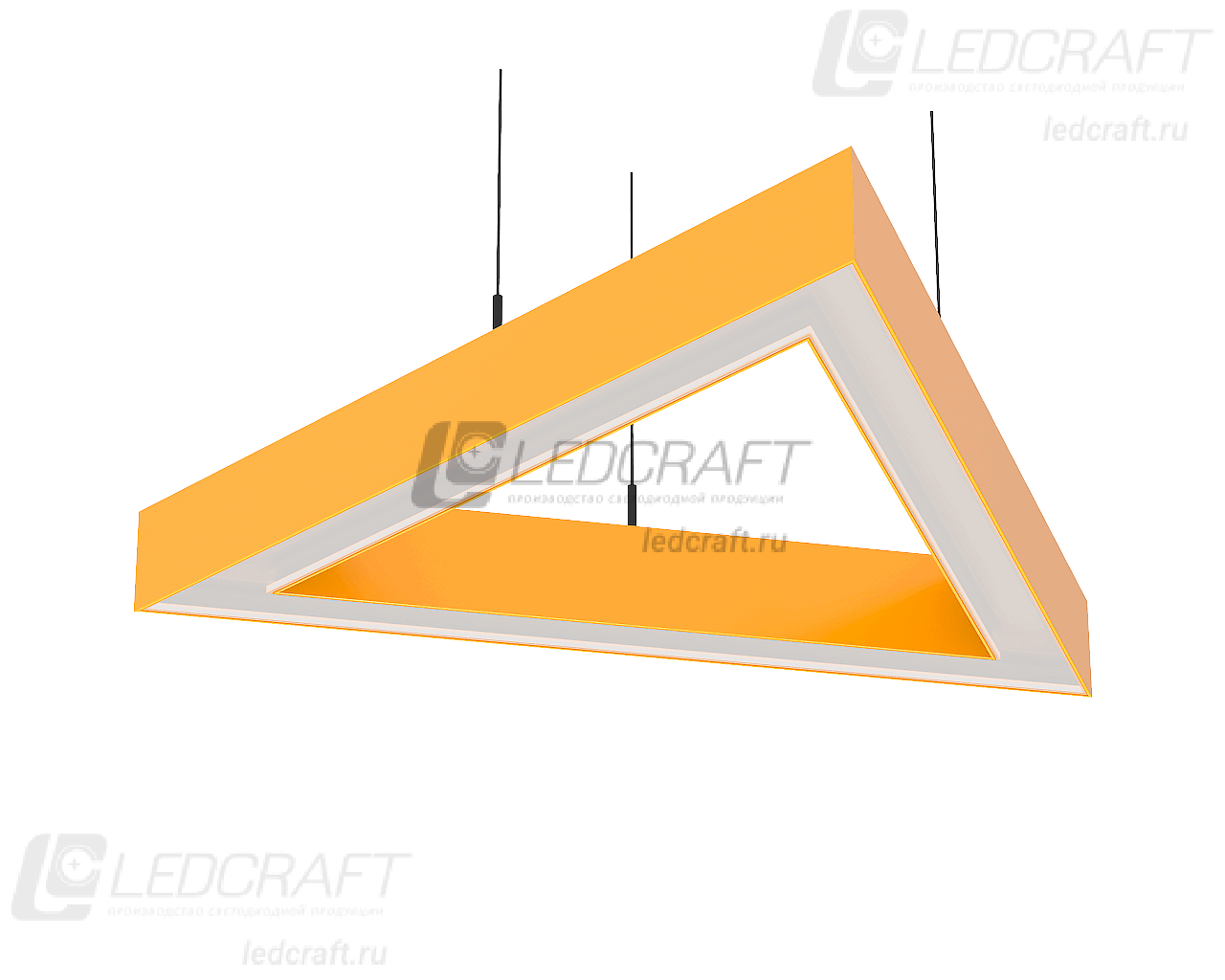 Треугольный светодиодный светильник LC-LP-5050 60 Вт 655 мм 6000К Опал - фото 5