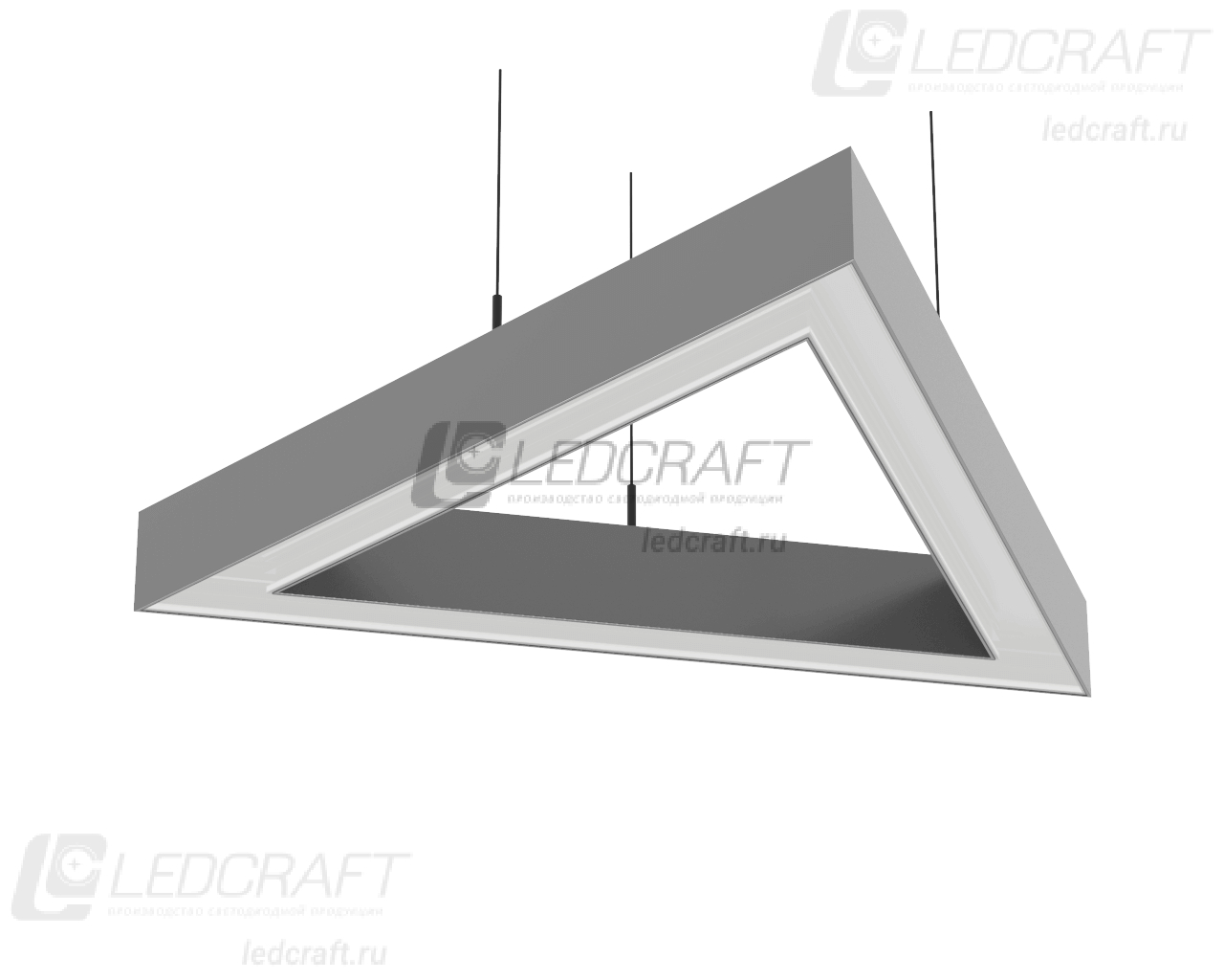 Треугольный светодиодный светильник LC-LP-5050 60 Вт 655 мм 4000К Опал - фото 9