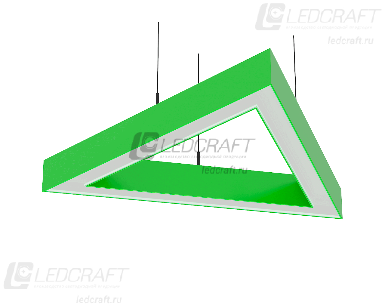Треугольный светодиодный светильник LC-LP-5050 90 Вт 945 мм 6000К Опал - фото 8